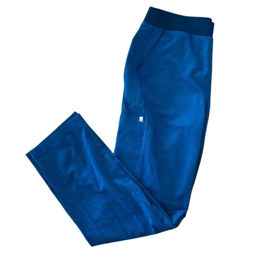 FIGS Axim Technical Collection Men’s Straight Leg Cargo Scrub Pants Blue Large T